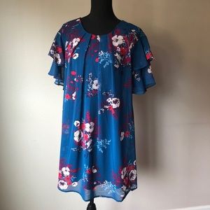 Francesca’s Blue Floral Dress